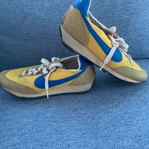 Yellow and Blue Nike Waffle Runners